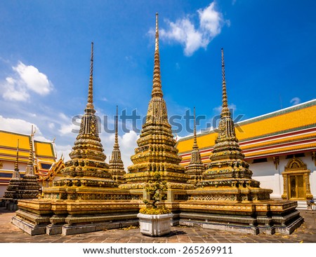 Wat Phra Chetupon Vimolmangklararm (Wat Pho) temple in Thailand.