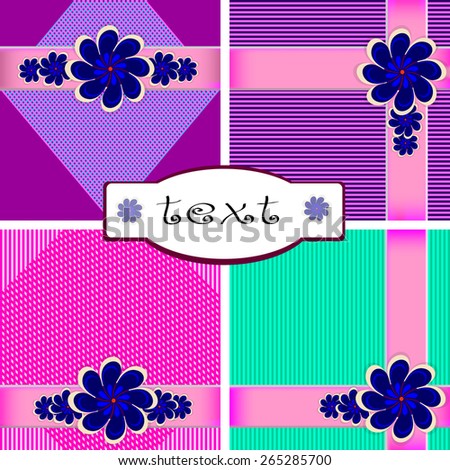 A set of backgrounds for greeting card, vector