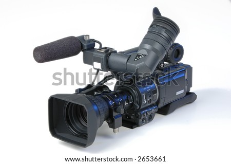Digital video camera on white background Royalty-Free Stock Photo #2653661