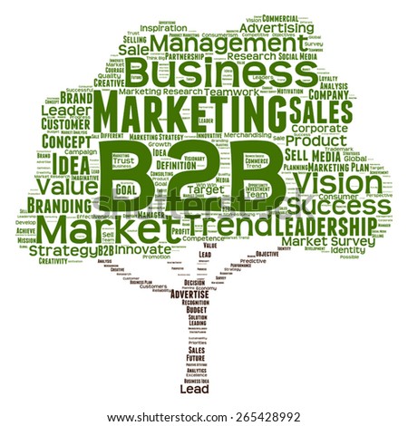 Vector concept or conceptual green tree word cloud or wordcloud on white background as metaphor to business, trend, media, focus, market, value, product, advertising, leadership customer or corporate