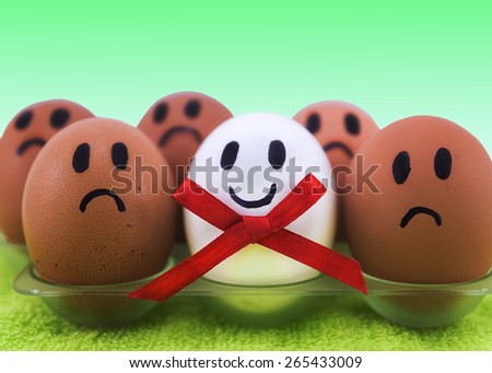 eggs with facial expressions
