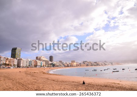 Picture View of a Tropical Beach near the City