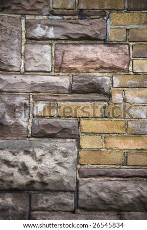   close up of  aging  stone wall /  abstract grungy background
