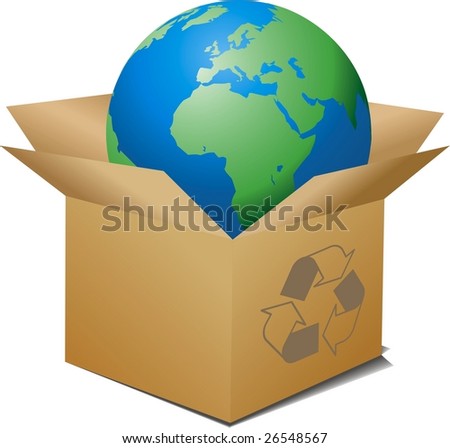 ecologic box with globe inside