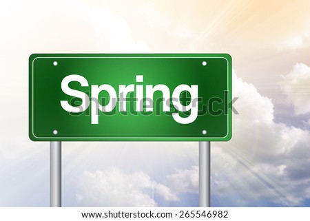 Spring Green Road Sign Concept