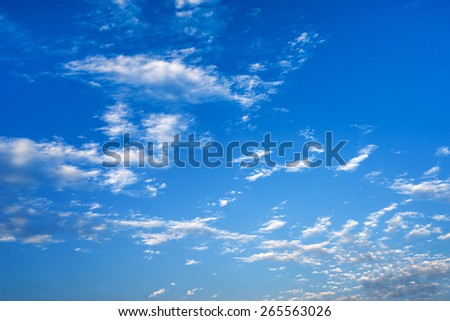 Beautiful clouds and blue sky.