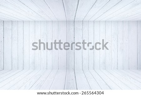 White wooden background with white wooden floor inside and carpentry concept