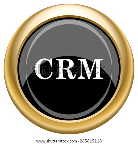 CRM icon. Internet button on white  background. EPS10 Vector. 