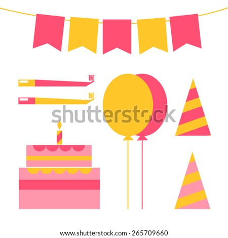 vector set for birthday, happy birthday vector set
