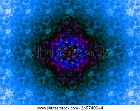 Abstract grid background with a detailed hexagonal pattern fit into columns and rows, all in high resolution and dark vivid blue,pink,purple