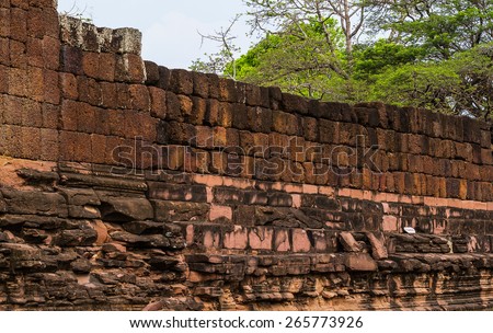 The castle wall of Thailand