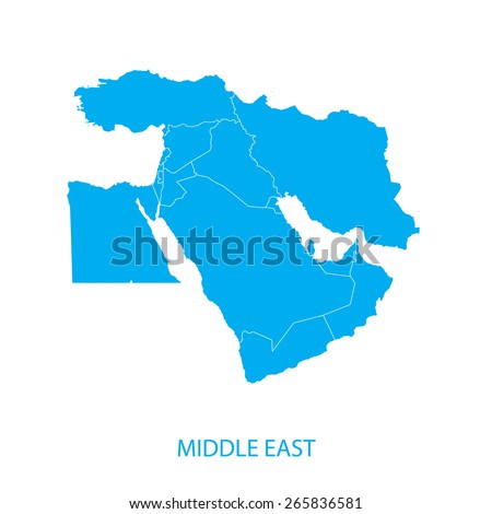 Middle East Map Royalty-Free Stock Photo #265836581