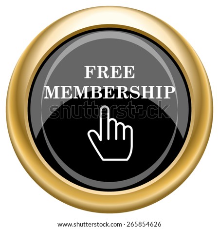 Free membership icon. Internet button on white  background. EPS10 Vector.
