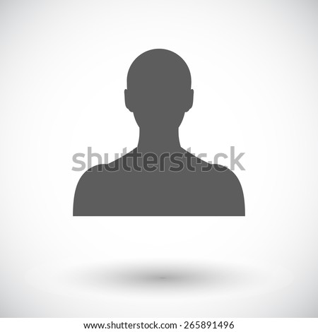 Person. Single flat icon on white background. Vector illustration.