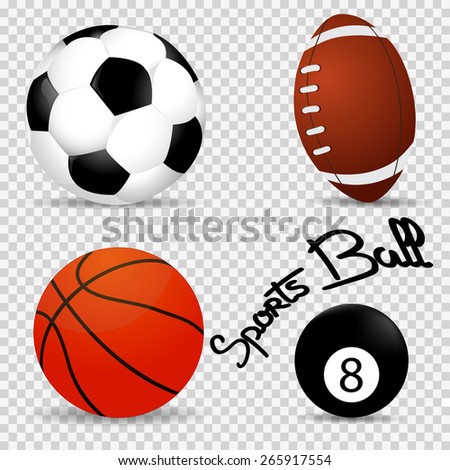 Set realistic of balls vector illustration