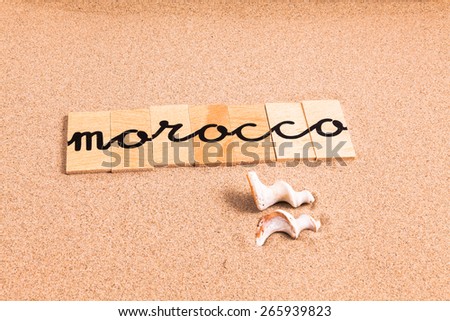 Words on sand morocco