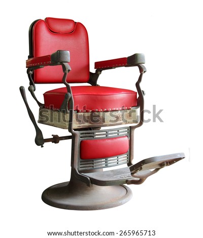 old barber chair isolated on white background
 Royalty-Free Stock Photo #265965713