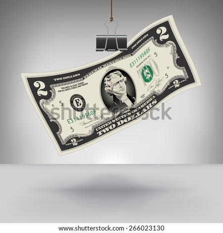 Money Hung by a Binder Clip