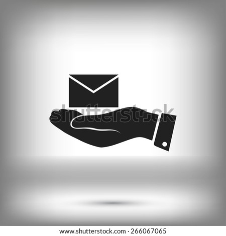 email in hand icon