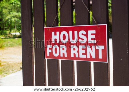 Rent or rental house of property declare