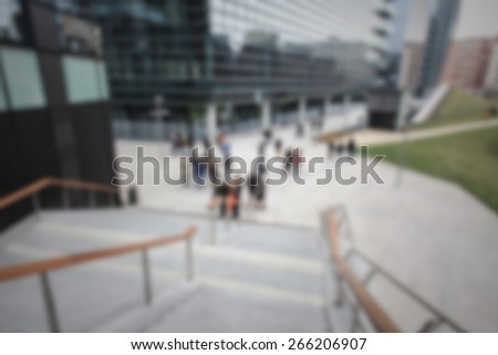 People in the city. Intentionally blurred editing post production.