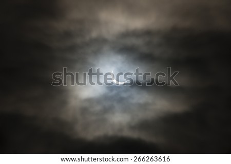 Solar eclipse, March 2015 in Staffordshire, England.