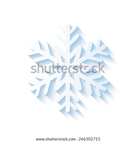Abstract isolated snowflake on a white background