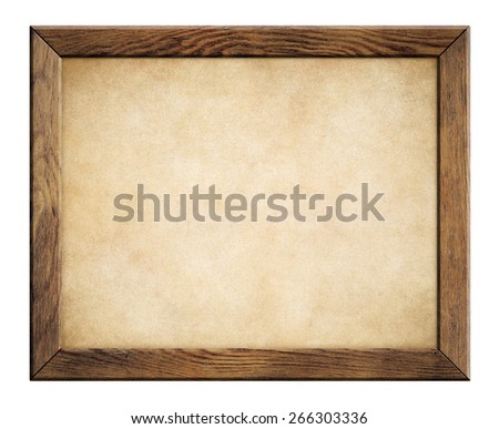 wood frame with old paper background