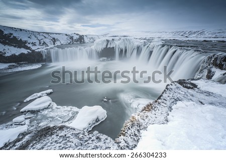 Godafoss Iceland is one of the most spectacular waterfalls in Iceland. 