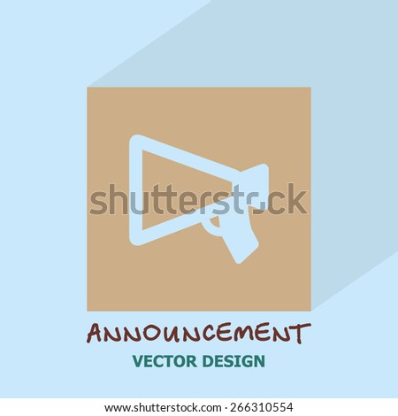 Mouthpiece (announcing) icon. vector design.