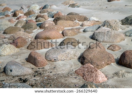 Stones and sand