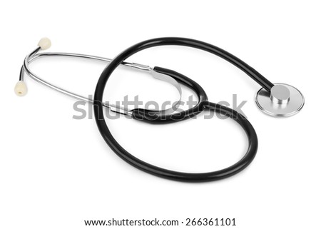 Medical stethoscope isolated on white background
