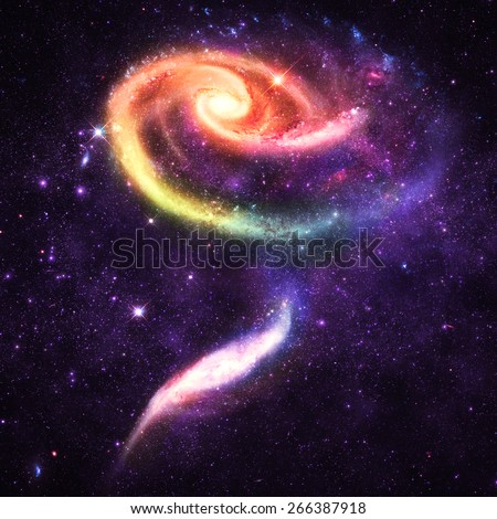 Rainbow Rose Galaxy - Elements of this Image Furnished by NASA