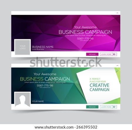 Two abstract business banner for website header.
