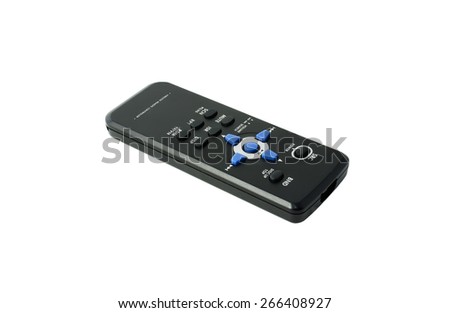 Wireless remote control on white background