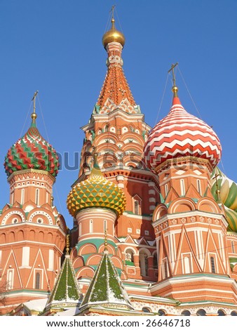 St. Basil's cathedral in Moscow, Russia. To see similar images, please VISIT MY GALLERY.