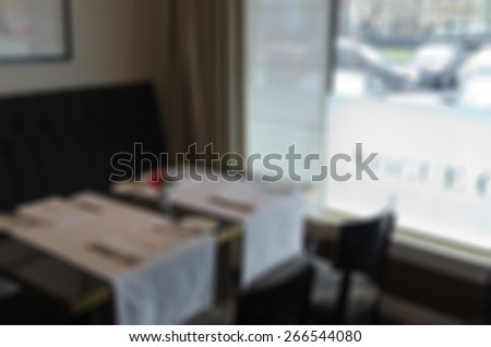 Restaurant abstract blur background with bokeh image