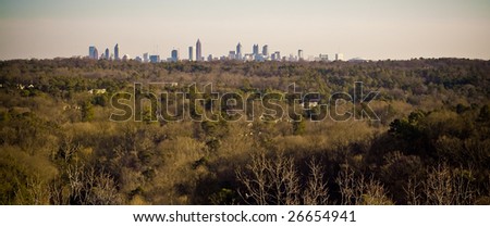 Atlanta Metropolitan Skyline and Forest
