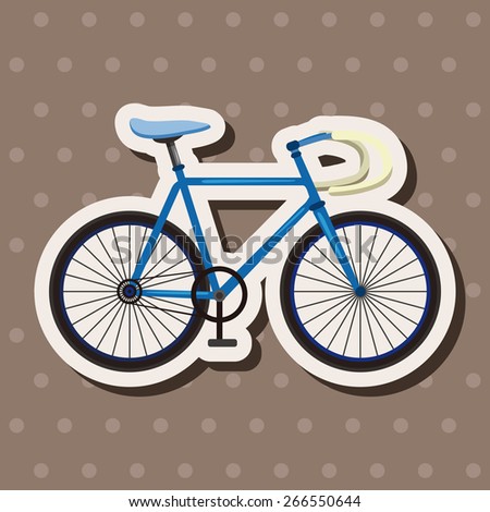 bicycle cartoon design elements vector
