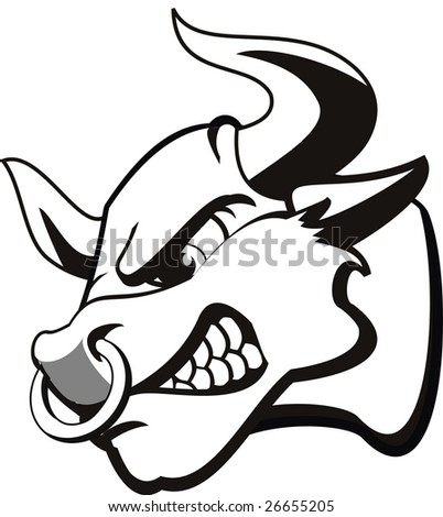 Vector Tattoo Of A Red Bull Very Angry Royalty Free Stock Vector Avopix Com