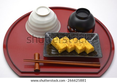 Typical traditional Japanese food/Omelet
