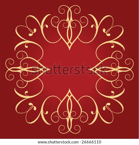 baroque floral frame