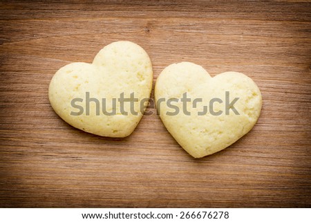 Heart-shaped cookies. From ecological ingredients.