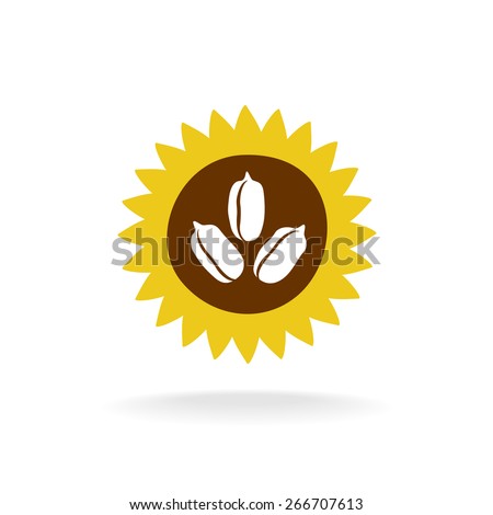 Sunflower logo with seeds icon