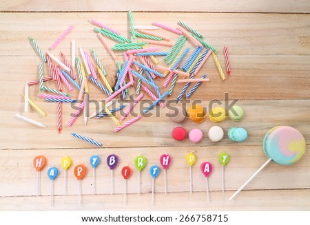 Colorful happy birthday candles 