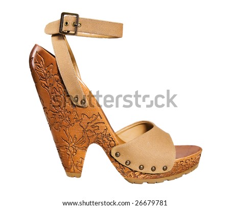 brown hippie shoe high heel