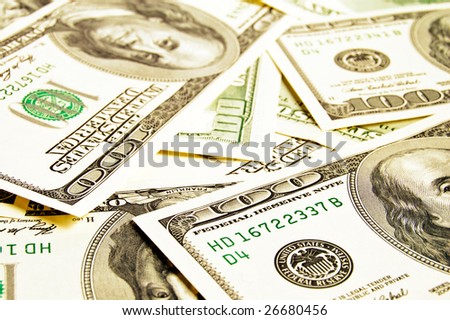 concept close-up money dollars background