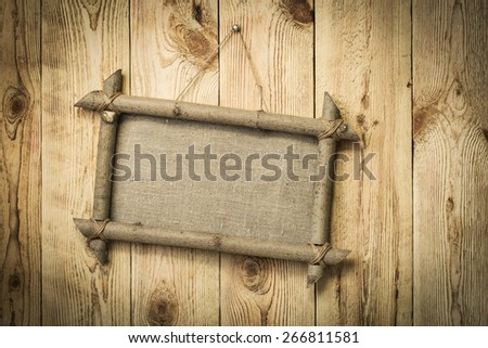 Wooden background and frame