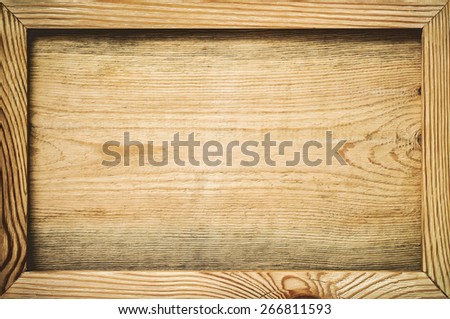 Wood texture as background with frame