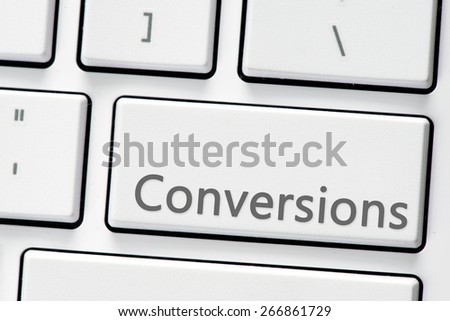 Keyboard with conversions buton.  Computer white keyboard with conversions button